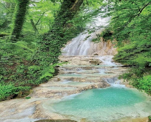 limestone waterfall eskelym آبشار آهکی اسکلیم