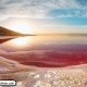 pink lake in iran