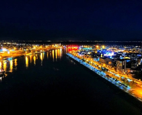 anzali-blvd-park-3 بلوار ساحلی انزلی و اسکله در شب