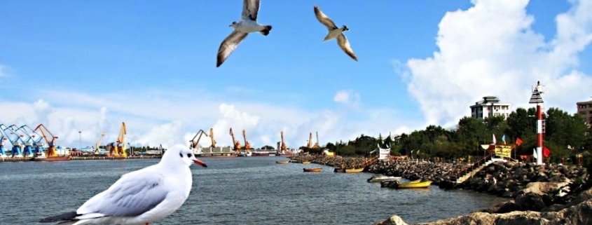 Bandar e Anzali Iran breakwater