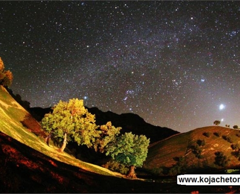 اسمان دشت سوسن در زمستان