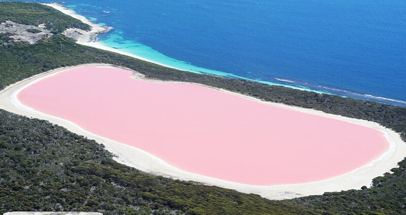 pink lake in chabahar