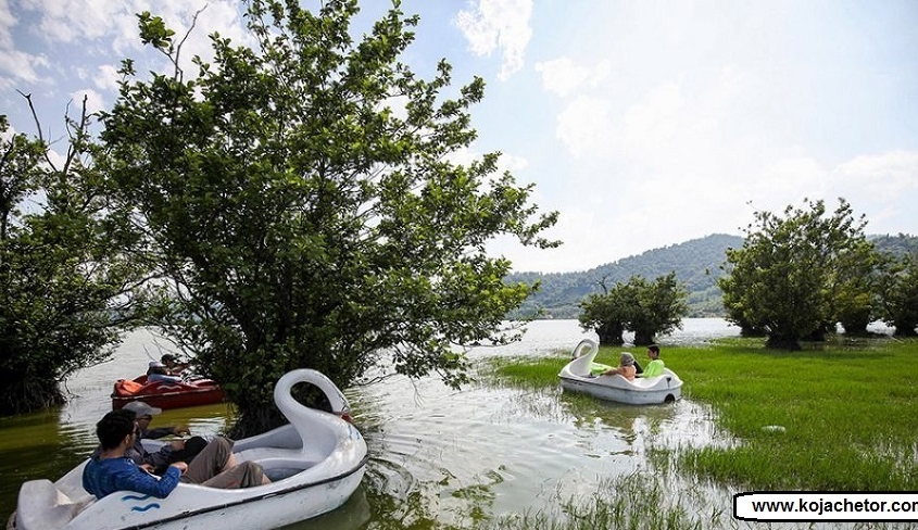 قایق سواری در تالاب استیل آستارا گیلان