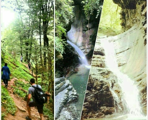 عکس آبشار ماهی مشو لنگرود که در آن هیچ ماهی وجود ندارد