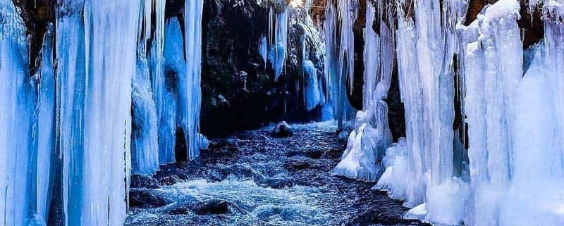 عکس برفی جهنم دره مشگین شهر اردبیل سبلان
