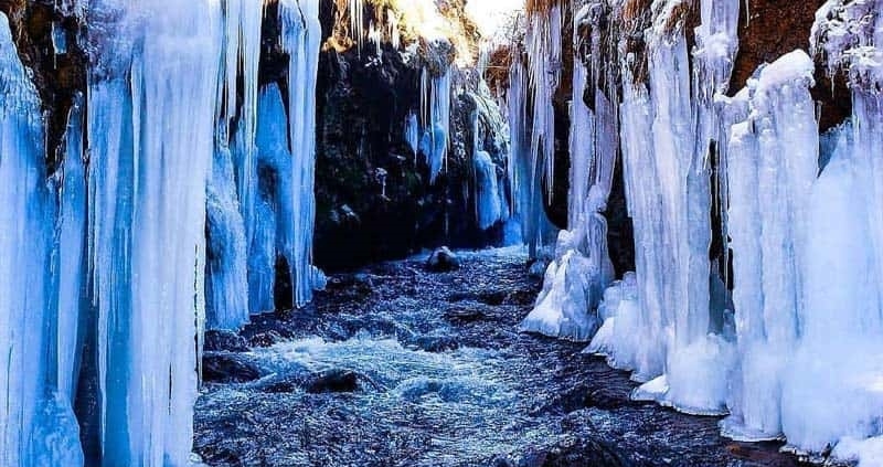 عکس برفی جهنم دره مشگین شهر اردبیل سبلان