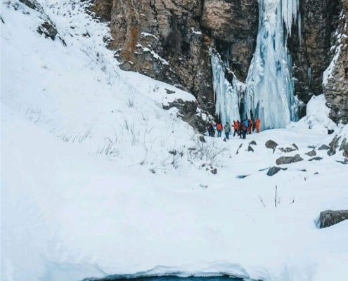 karkari waterfall 3 عکس برفی آبشار کرکری مشگین شهر اردبیل