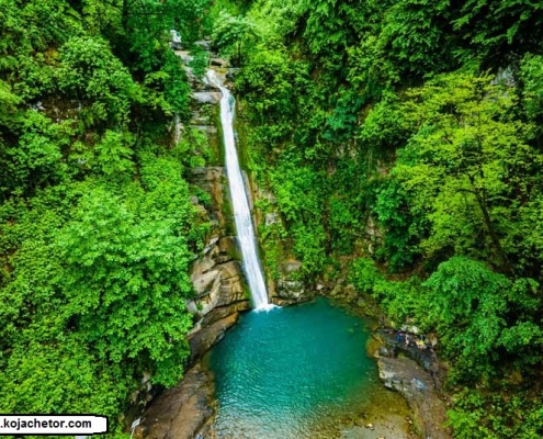 shirabad waterfall 2 عمق حوضچه پایین آبشار شیرآباد گرگان به 80متر میرسد