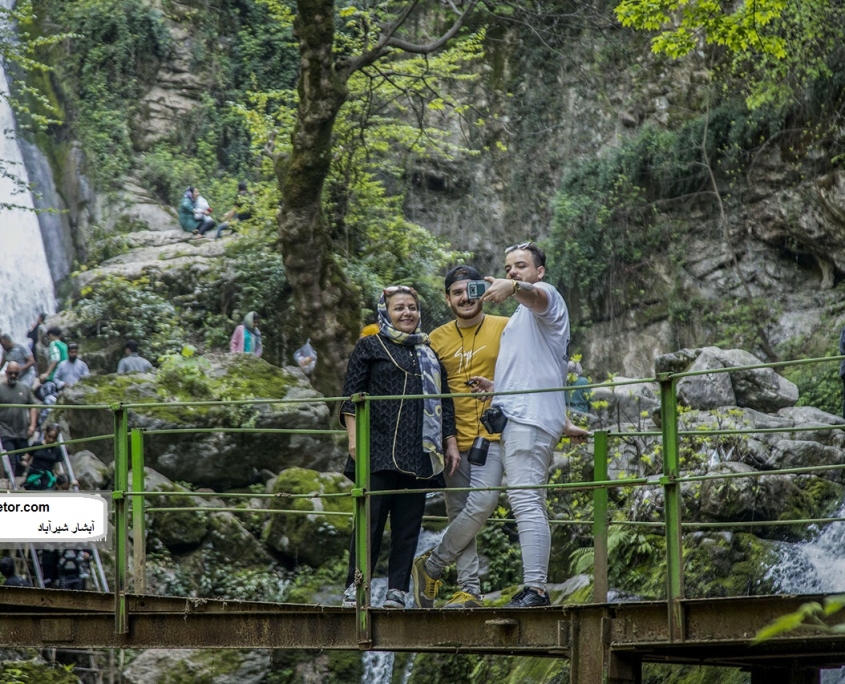 shirabad waterfall 5 پل چوبی آبشار شیرآباد خان ببین گرگان