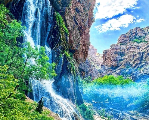 Ab Sefid Waterfall-5 آبشار آب سفید الیگودرز