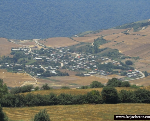 روستای فارسیان گالیکش از نمای دور
