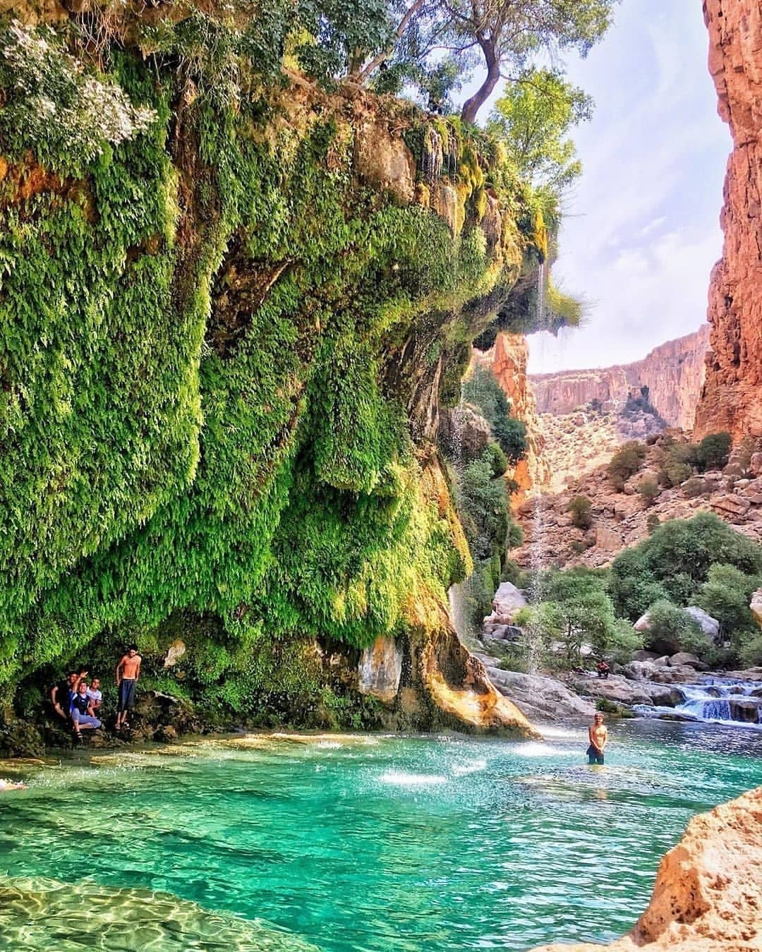 شنا در تنگه براق در اقلید استان فارس