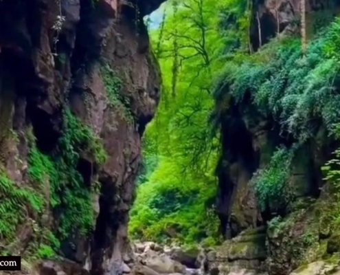 تنگه سرسبز و زیبای بهشت در عباس آباد مازندران