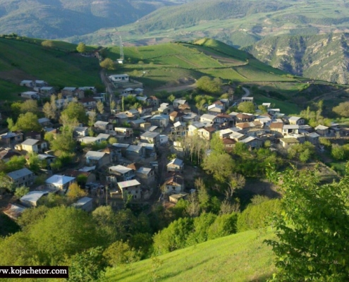 نمای کلی از روستای فارسیان از توابع گالیش