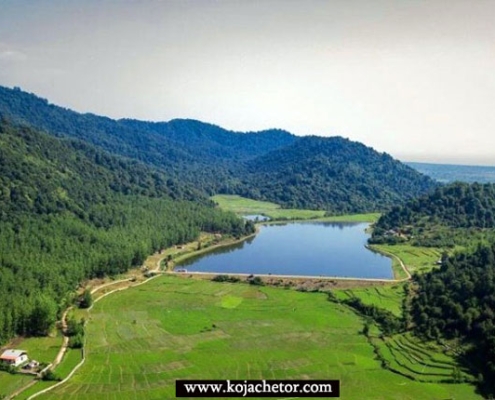 دریاچه سراگاه تالش از نمای بالا
