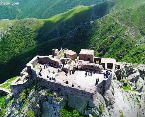 نمای بالای قلعه بابک