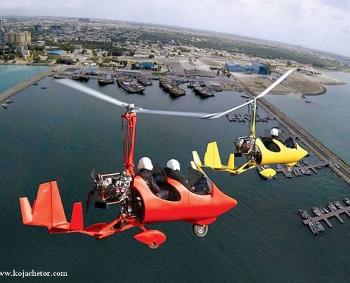gyrocoopter-02 جایروکوپتر یا همان هلیکوپتر تفریحی در جزیره کیش