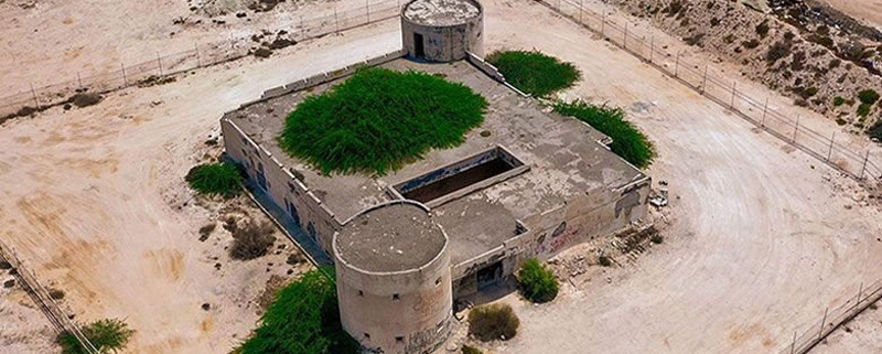 نمای قلعه جنی کیش از بالا