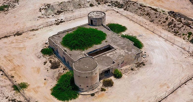 نمای قلعه جنی کیش از بالا