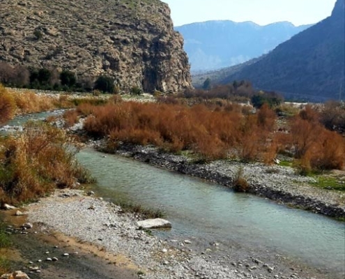 رودخانه شاپور در تنگ چوگان استان فارس
