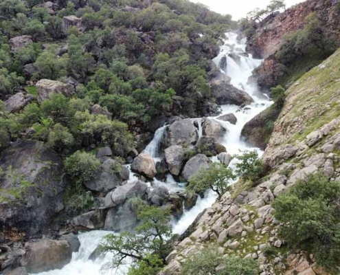 Shimbar-Waterfall-2 آبشار شیمبار در مرز استان خوزستان و چهارمحال و بختیاری