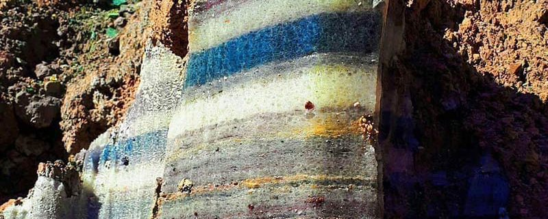 کوه های لایه لایه و رنگی از جنس نمک های خاص در بستک