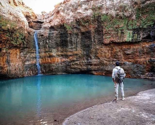 آبشار کشیت در کویر لوت کرمان