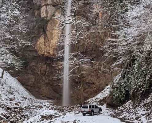آبشار جلیسان تودارک در زمستان