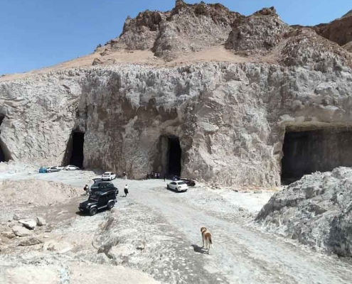 Garmsar-salt-mine ورودی معدن و دریاچه نمک گرمسار
