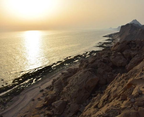 غروب آفتاب در ساحل نیرم پارسیان