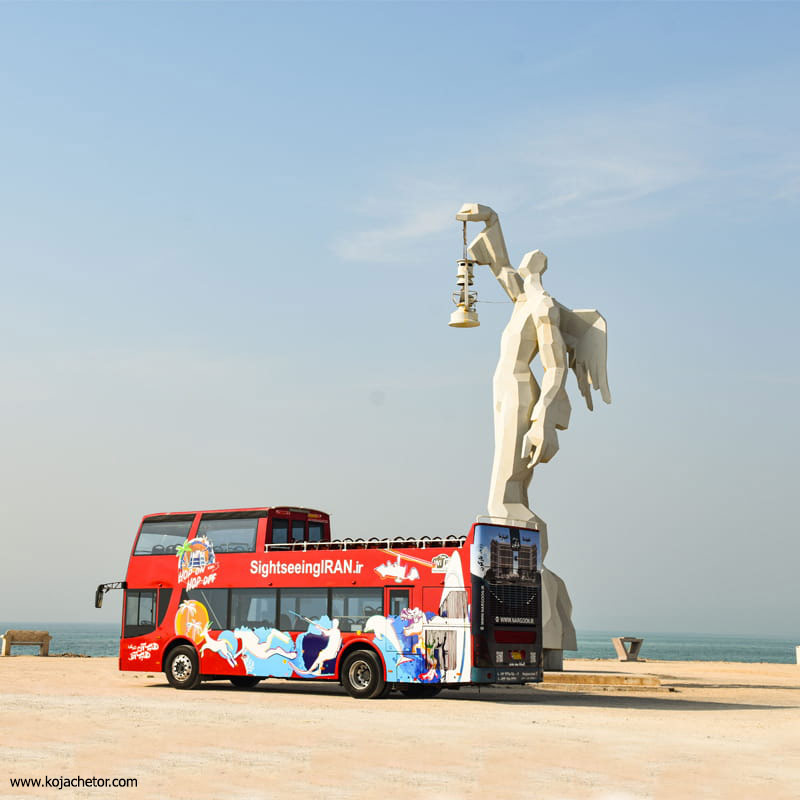 هاپ آن هاپ آف اتوبوس دو طبقه کیش