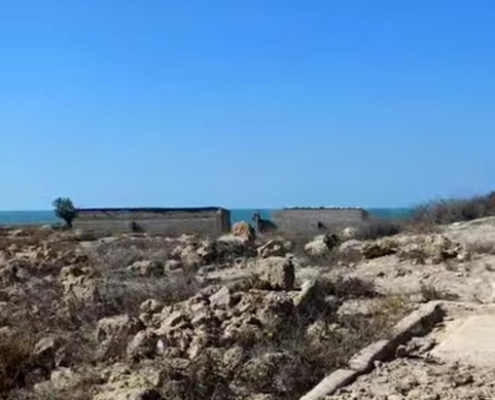 قبرستان کهنه در کنار دریای جزیره شیف بوشهر