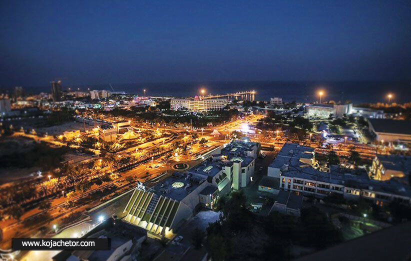 جزیره کیش در شب
