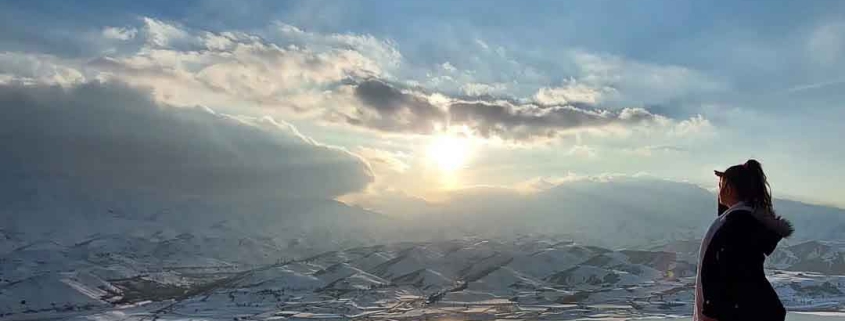 دریاچه سد نمرود در فصل زمستان